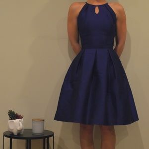 Blue Cocktail Dress with halter top